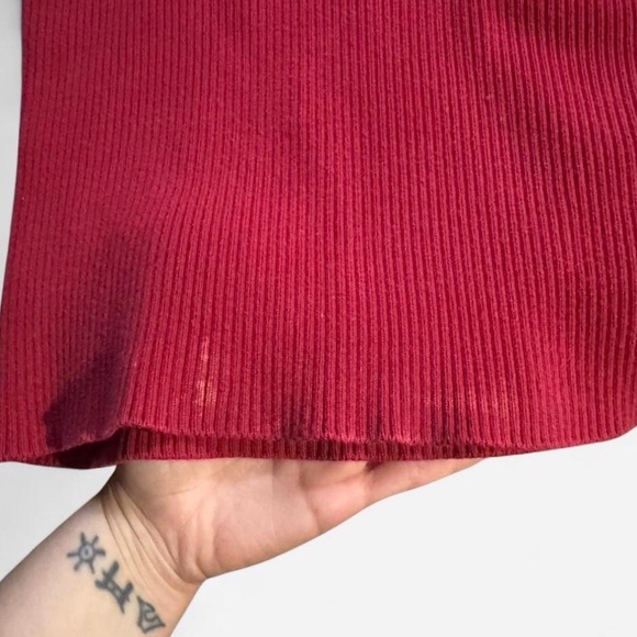 Vintage Lauren Ralph Lauren Ribbed Turtleneck Sweater - Red, Size Small - Picture 7 of 7